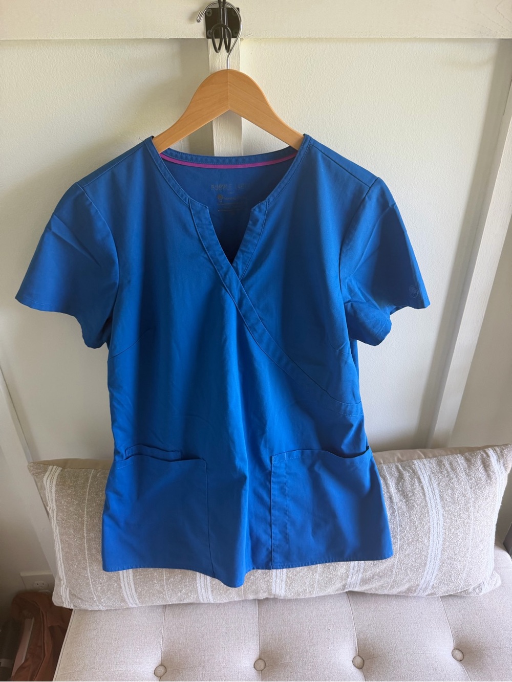 healing hands Blue Scrub Top